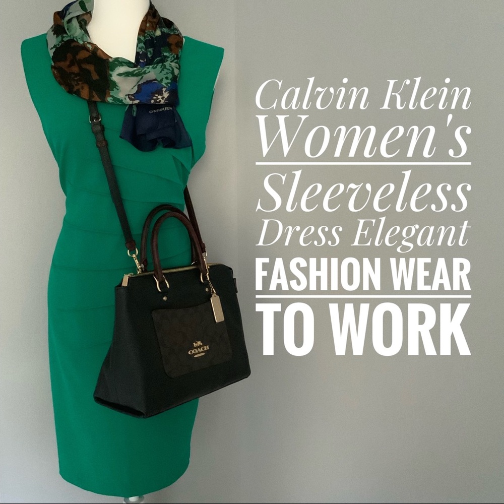 Calvin Klein Women's Sleeveless Round Neck Dress
